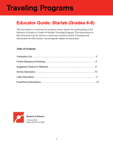 Educator Guide: Starlab (Grades 6-8)