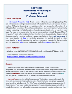 ACCT 3120 Intermediate Accounting II Spring 2014 Professor