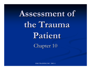 Assessment Of The Trauma Patient