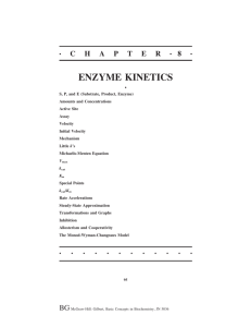 chapter • 8 • enzyme kinetics