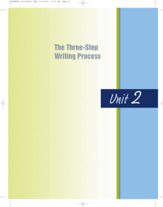 The Three-Step Writing Process