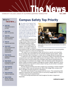Campus Safety Top Priority - Community College League of California