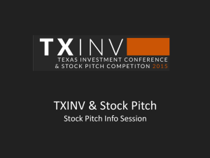 TXINV & Stock Pitch - Texas Investment Conference