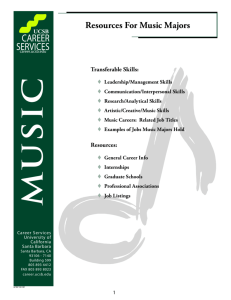 Resources for Music Majors - UCSB Career Services