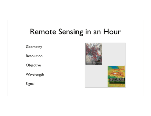 Remote Sensing in an Hour
