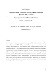 Liberalising Credit? The Political Economy of Retail Banking and