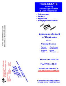 Real Estate Brochure - American School of Business