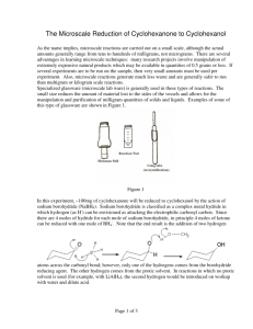 The Microscale Reduction of Cyclohexanone to Cyclohexanol