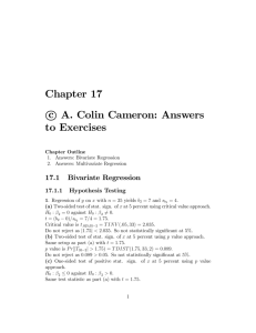 Solutions to Regression Exercises