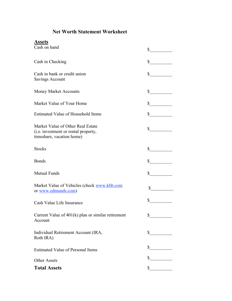 Personal Property Value Worksheet - Ivuyteq