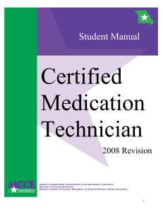 Certified Medication Technician Student Manual