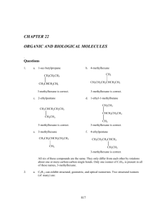 chapter 22 organic and biological molecules