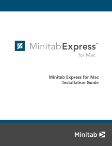 Minitab Express for Mac Installation Guide