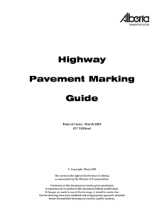 Highway Pavement Marking Guide - Alberta Ministry of Transportation