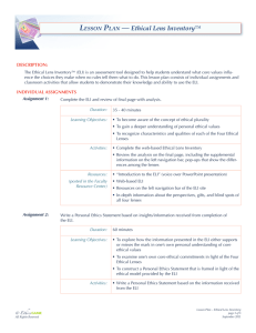 Lesson PLan — Ethical Lens Inventory