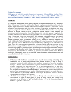 Ethics Statement - Connecticut State Colleges & Universities