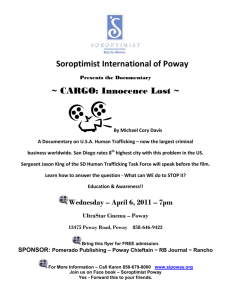 Soroptimist International of Poway ~ CARGO: Innocence Lost ~