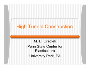 High Tunnel Crop Production Update