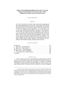 URBAN NEIGHBORHOOD REGENERATION AND THE PHASES