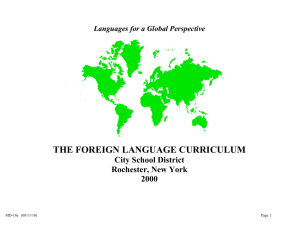 The Languages Other Than English (LOTE) Curriculum