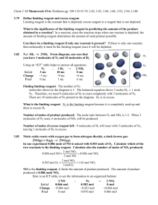 HW 3-6 Key- Limiting Reactants
