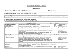 Appendix D: Sample Lessons