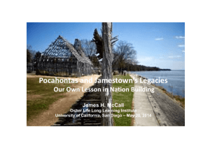 Pocahontas and Jamestown's Legacies