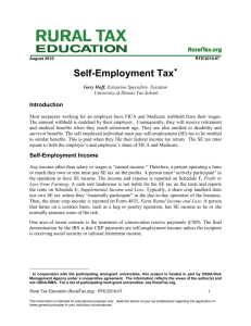 Self-Employment Tax - Rural Tax Education