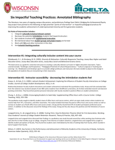 Six Impactful Teaching Practices: Annotated Bibliography