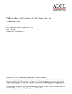 Understanding and Negotiating the Telephone Interview