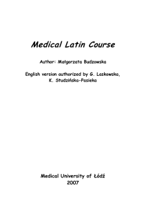 Medical Latin Course