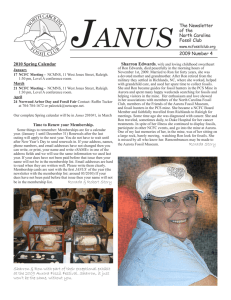 FOSSIL CLUB N O RTHCAROLIN A JANUS The Newsletter of the