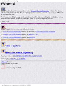 The History of Chemical Engineering