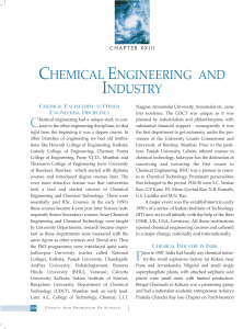 chemical engineering and industry