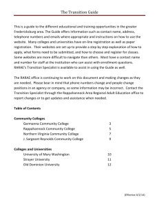 The Transition Guide - Rappahannock Area Regional Adult Education