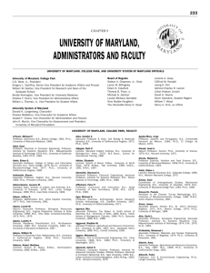 Chapter 9 - University of Maryland
