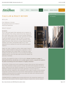 YALE LAW & POLICY REVIEW | Altrushare Securities, LLC