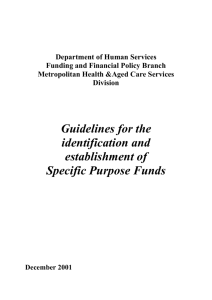 Guidelines for the identification and establishment of Specific