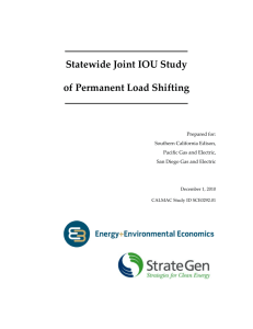 Statewide Joint IOU Study of Permanent Load Shifting