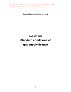 Gas Supply Licence - Electronic Public Register (ePR)