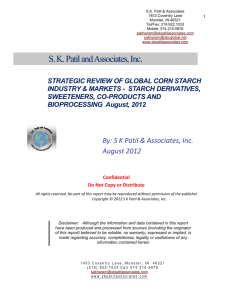 Strategic Review of Corn Starch Industry