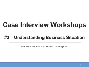 Business Situation Framework - The Hopkins Graduate Student