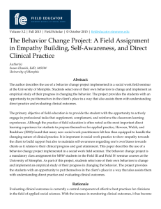 The Behavior Change Project: A Field Assignment in Empathy