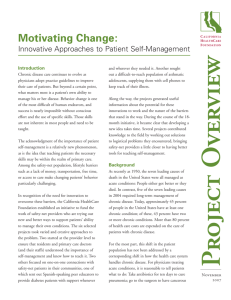 Motivating Change: Innovative Approaches to Patient Self