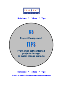 Project Management From small self contained