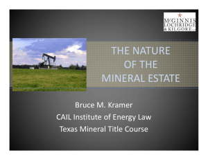 THE NATURE OF THE MINERAL ESTATE