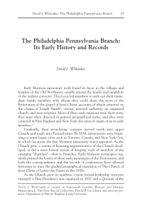 The Philadelphia Pennsylvania Branch