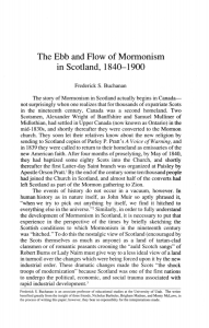 the ebb and flow ofmormonism in scotland 1840 1900