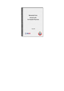 Neonatal Care Pocket Guide for Hospital Physicians