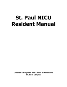 NICU GUIDE FOR RESIDENTS - Associates in Newborn Medicine